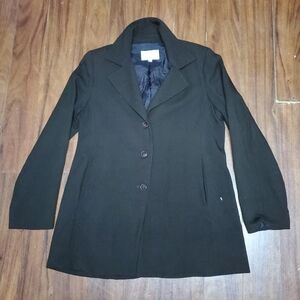 Vintage Wool Origins Blazer Jacket Size 10 Dark Brown Made in Canada